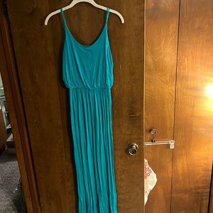 Teal colored dress